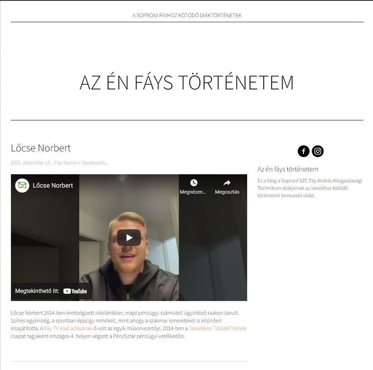 Fáys történetem